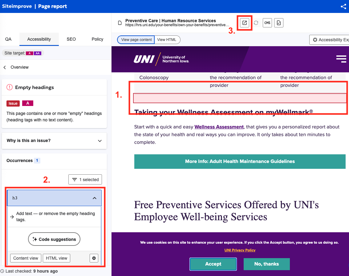 Siteimprove Error Page